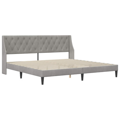 vidaXL Bed Frame with Mattress Light Grey 180 x 200 cm Velvet 4
