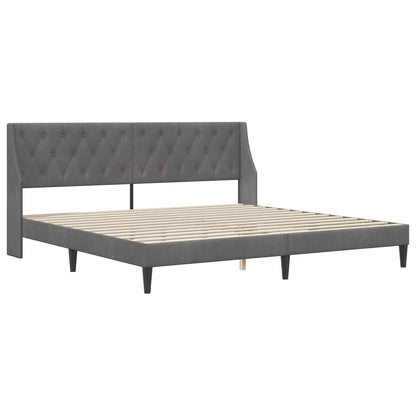 vidaXL Bed Frame with Mattress Dark Grey 180 x 200 cm Velvet 4