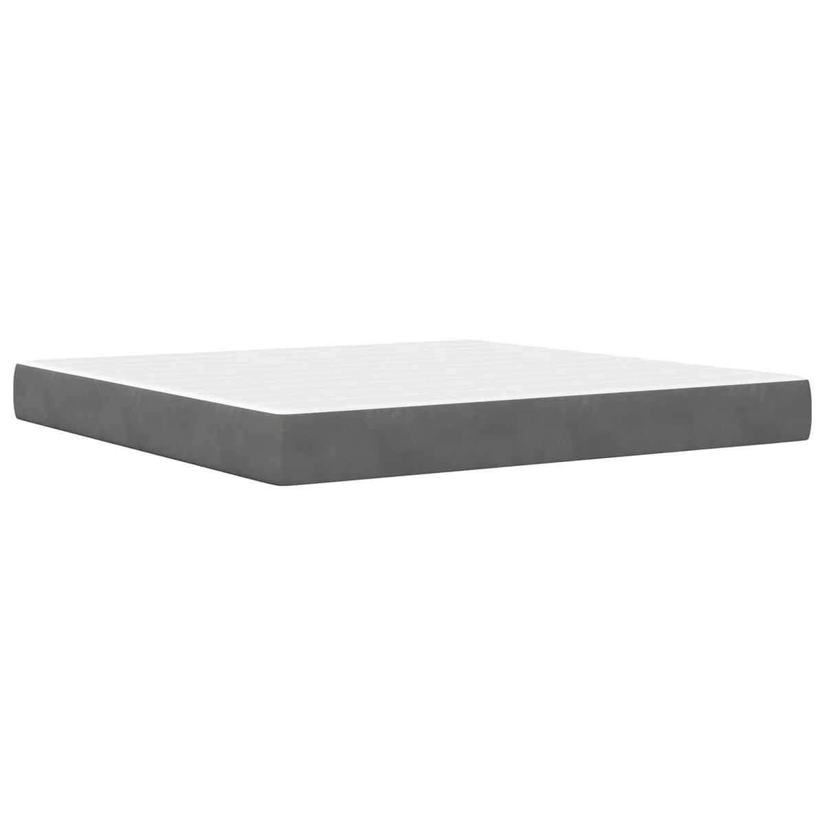 vidaXL Bed Frame with Mattress Dark Grey 180 x 200 cm Velvet 5