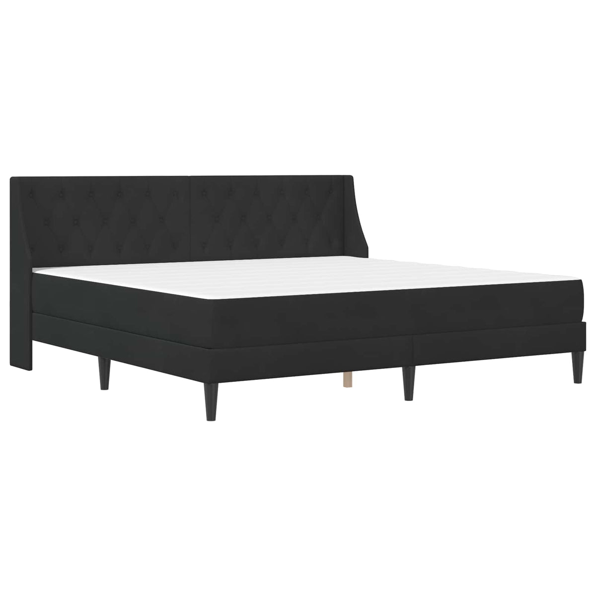vidaXL Bed Frame with Mattress Black 180 x 200 cm Velvet 3