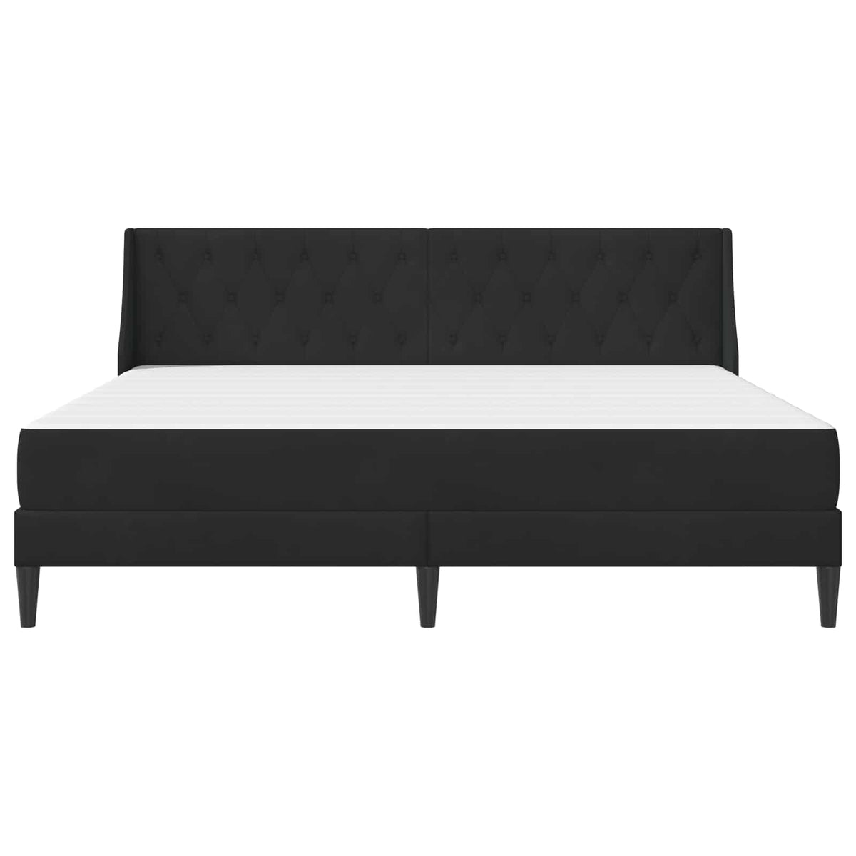 vidaXL Bed Frame with Mattress Black 180 x 200 cm Velvet 6