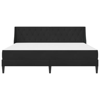 vidaXL Bed Frame with Mattress Black 180 x 200 cm Velvet 6