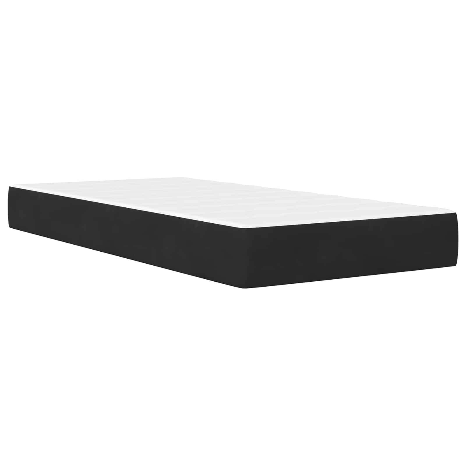 vidaXL Bed Frame with Mattress with Headboard Black 90 x 190 cm Velvet 5