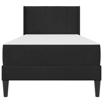 vidaXL Bed Frame with Mattress with Headboard Black 90 x 190 cm Velvet 6