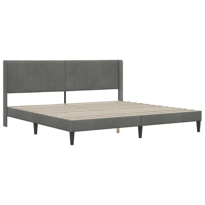 vidaXL Bed Frame with Mattress Dark Grey 180 x 200 cm Velvet 4