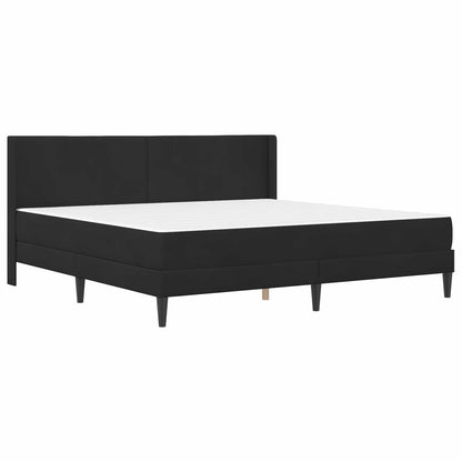 vidaXL Bed Frame with Mattress Black 180 x 200 cm Velvet 3