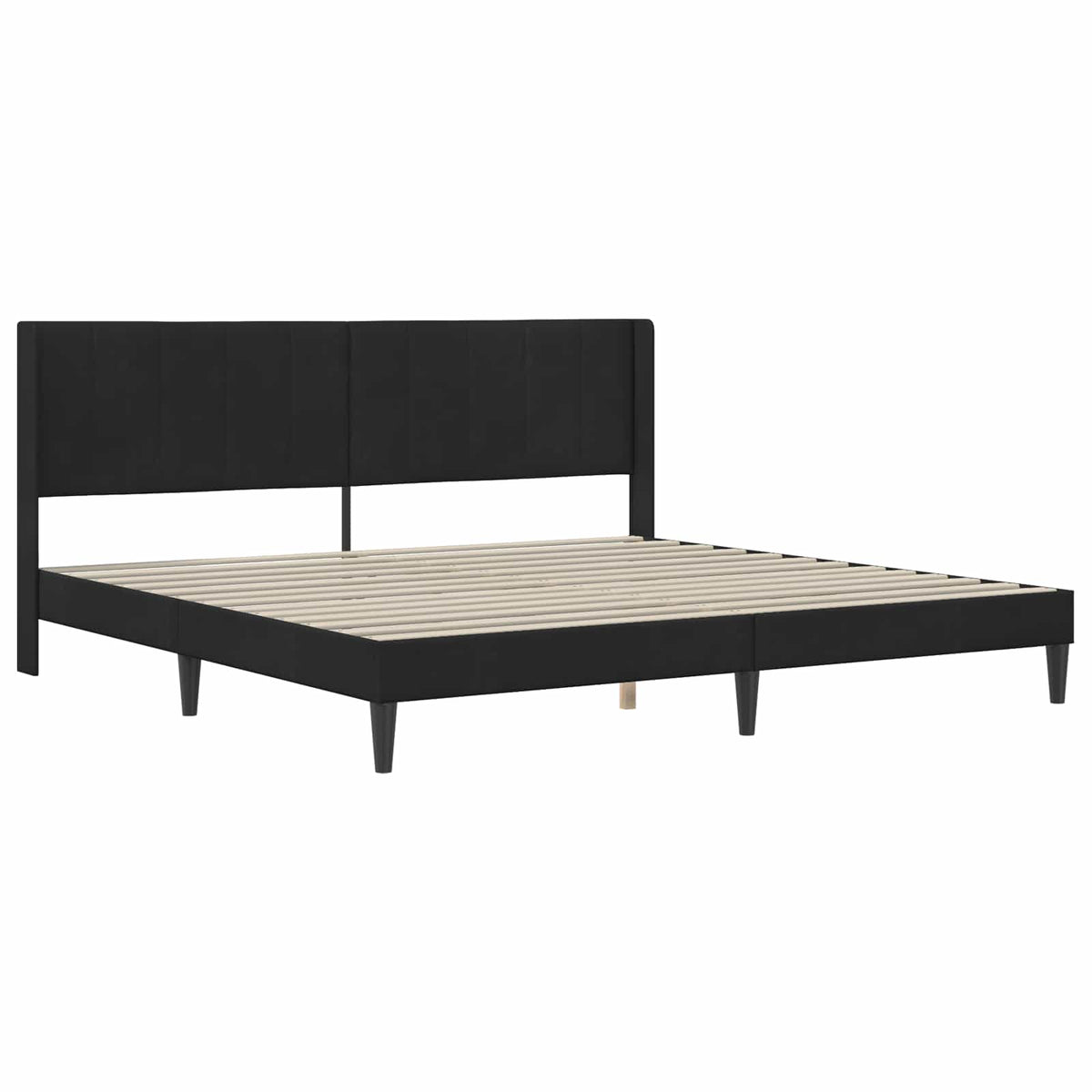 vidaXL Bed Frame with Mattress Black 180 x 200 cm Velvet 4