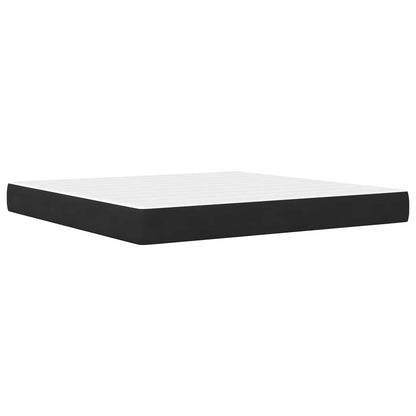 vidaXL Bed Frame with Mattress Black 180 x 200 cm Velvet 5