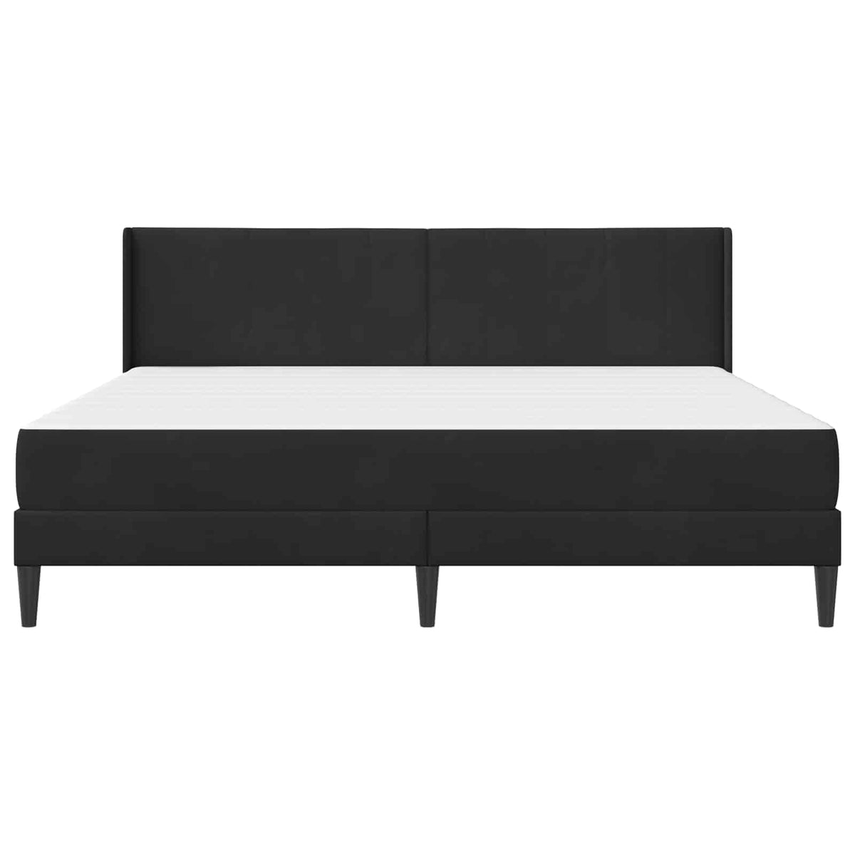 vidaXL Bed Frame with Mattress Black 180 x 200 cm Velvet 6