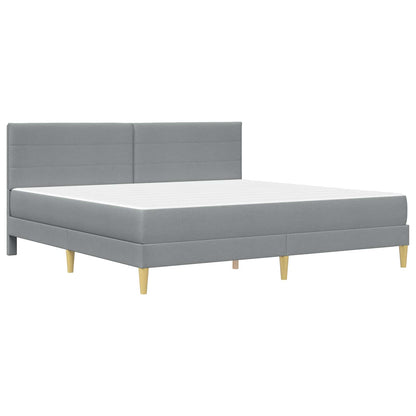 vidaXL Bed Frame with Mattress Light Grey 180 x 200 cm Fabric 3