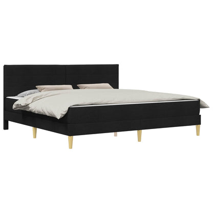 vidaXL Bed Frame with Mattress Black 180 x 200 cm Fabric 2