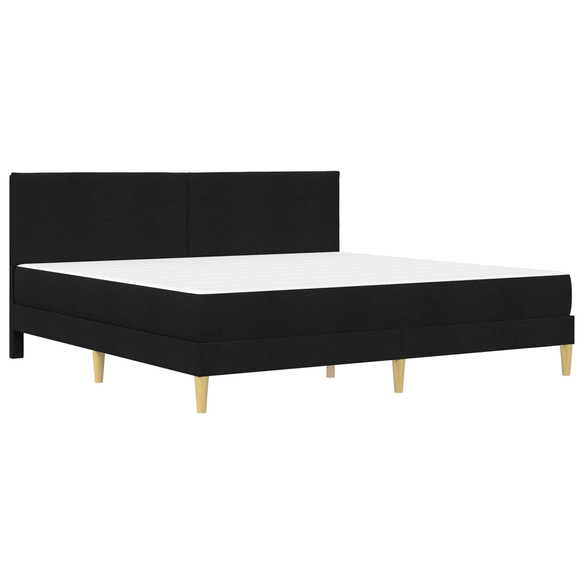 vidaXL Bed Frame with Mattress Black 180 x 200 cm Fabric 3