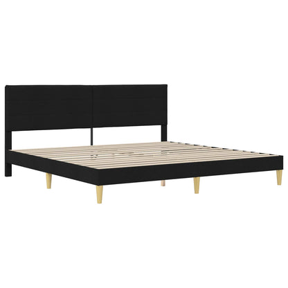 vidaXL Bed Frame with Mattress Black 180 x 200 cm Fabric 4