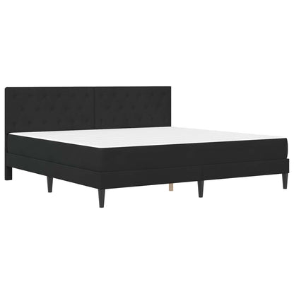 vidaXL Bed Frame with Mattress Black 180 x 200 cm Velvet 3