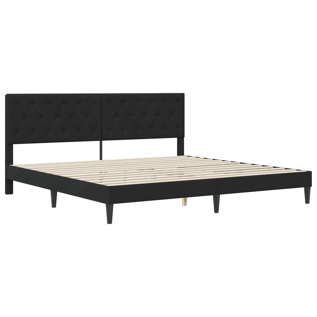 vidaXL Bed Frame with Mattress Black 180 x 200 cm Velvet 4