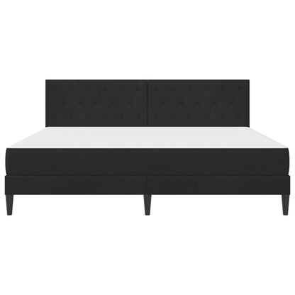 vidaXL Bed Frame with Mattress Black 180 x 200 cm Velvet 6