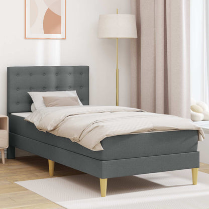 vidaXL Bed Frame with Mattress 90 x 190 cm Fabric