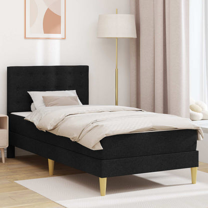vidaXL Bed Frame with Mattress 90 x 190 cm Fabric