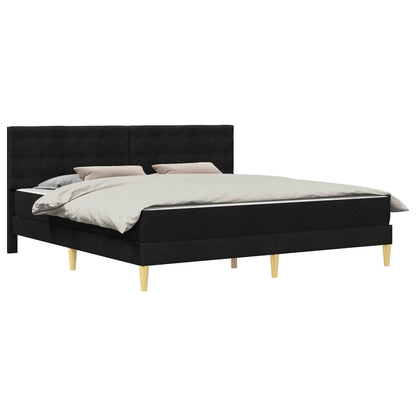 vidaXL Bed Frame with Mattress Black 180 x 200 cm Fabric 2