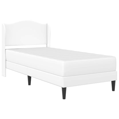 vidaXL Bed Frame with Headboard White 90 x 190 cm Faux Leather 3