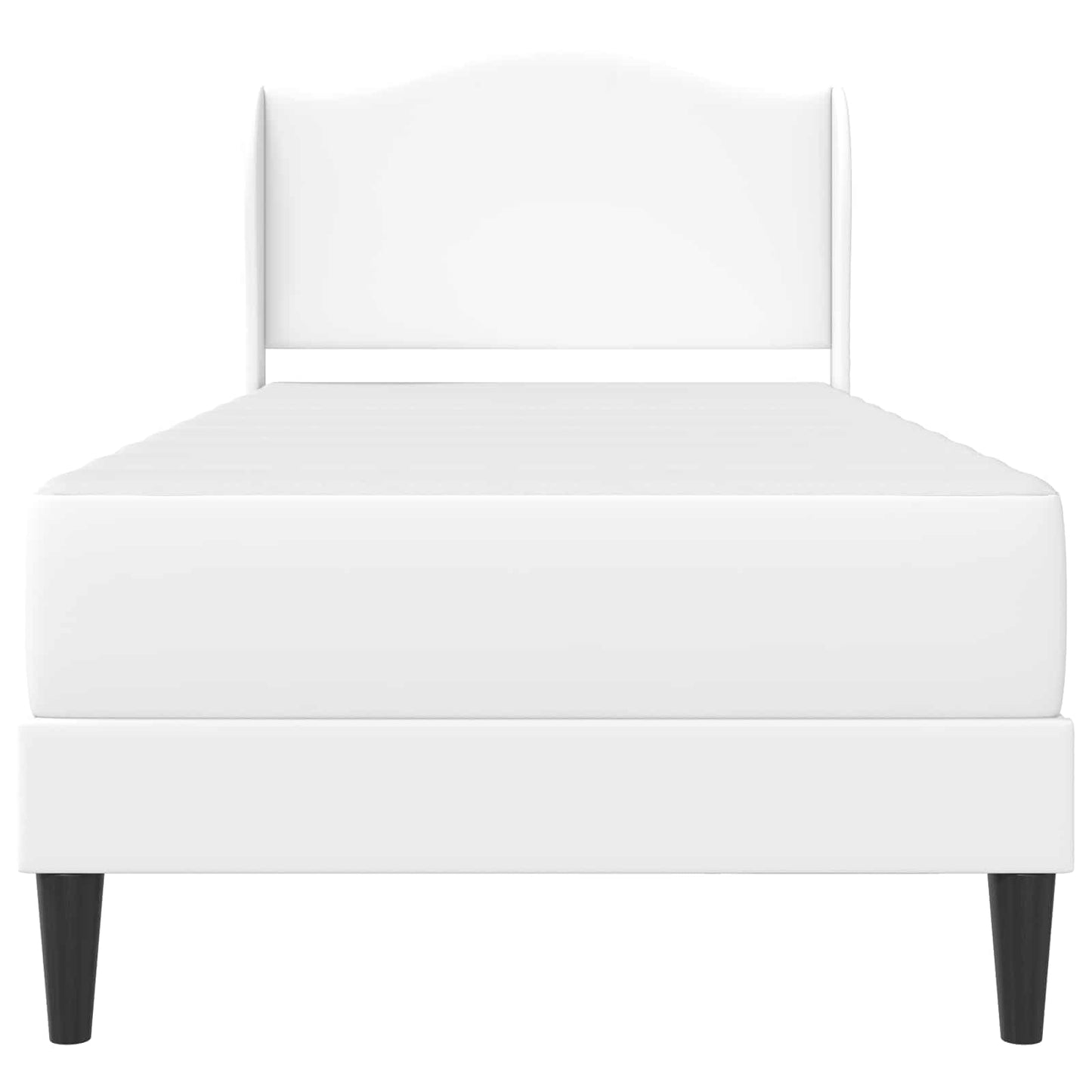 vidaXL Bed Frame with Headboard White 90 x 190 cm Faux Leather 6