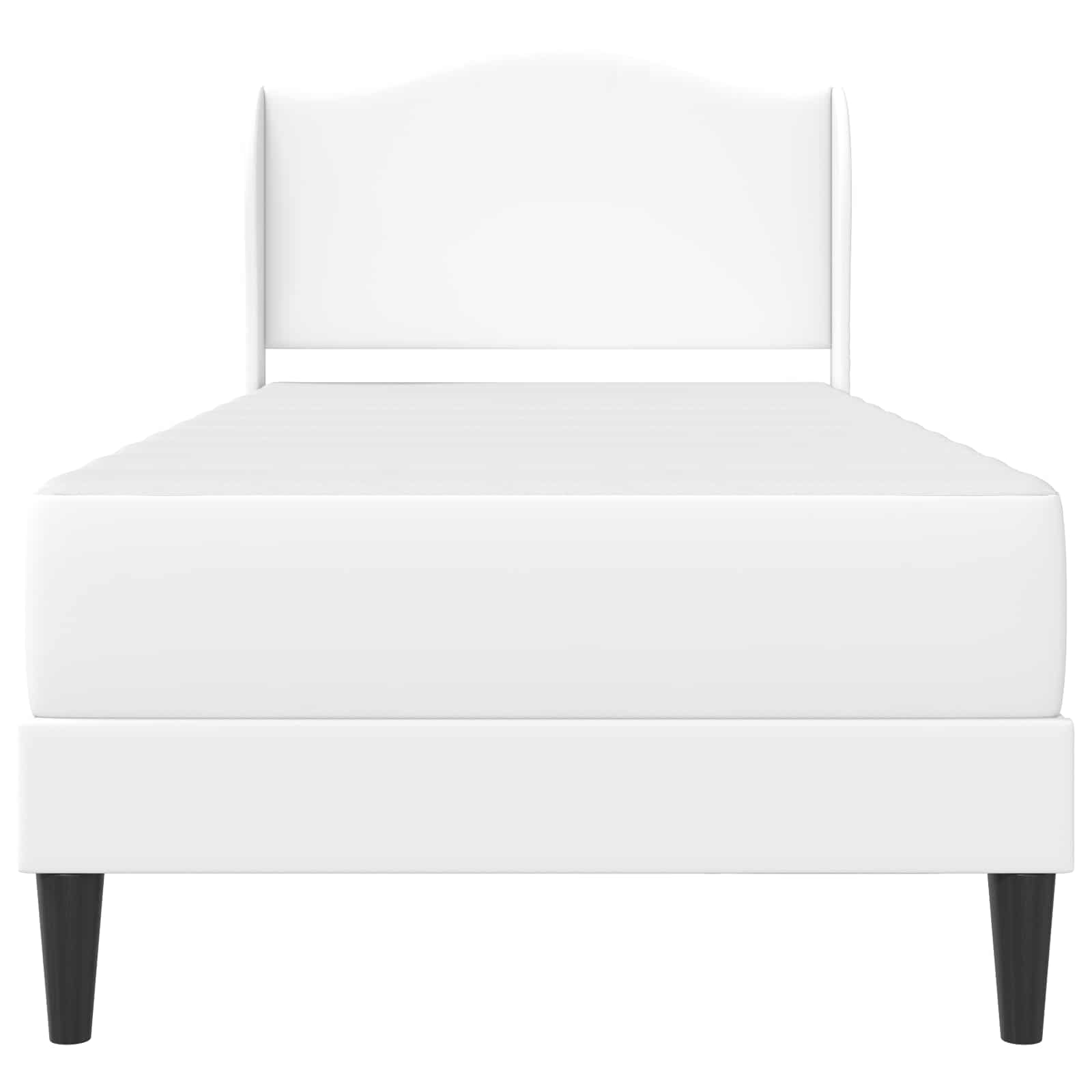 vidaXL Bed Frame with Headboard White 90 x 190 cm Faux Leather 6