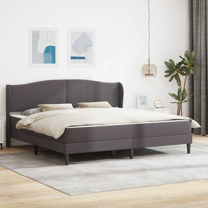 vidaXL Bed Frame with Mattress 90 x 190 cm Faux Leather