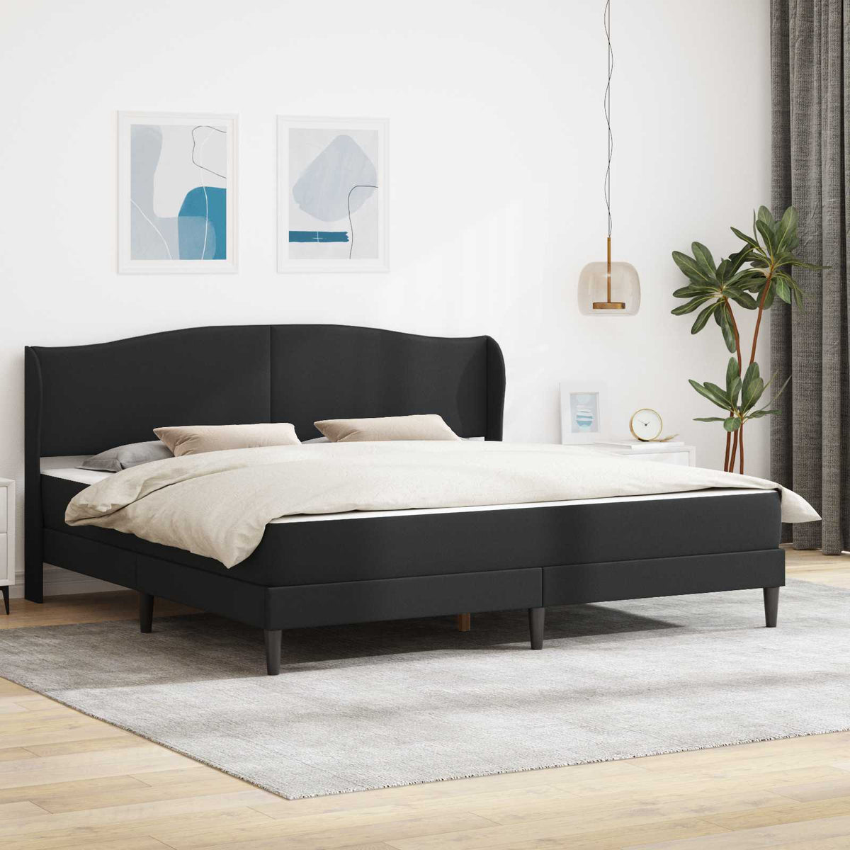 vidaXL Bed Frame with Mattress 90 x 190 cm Faux Leather
