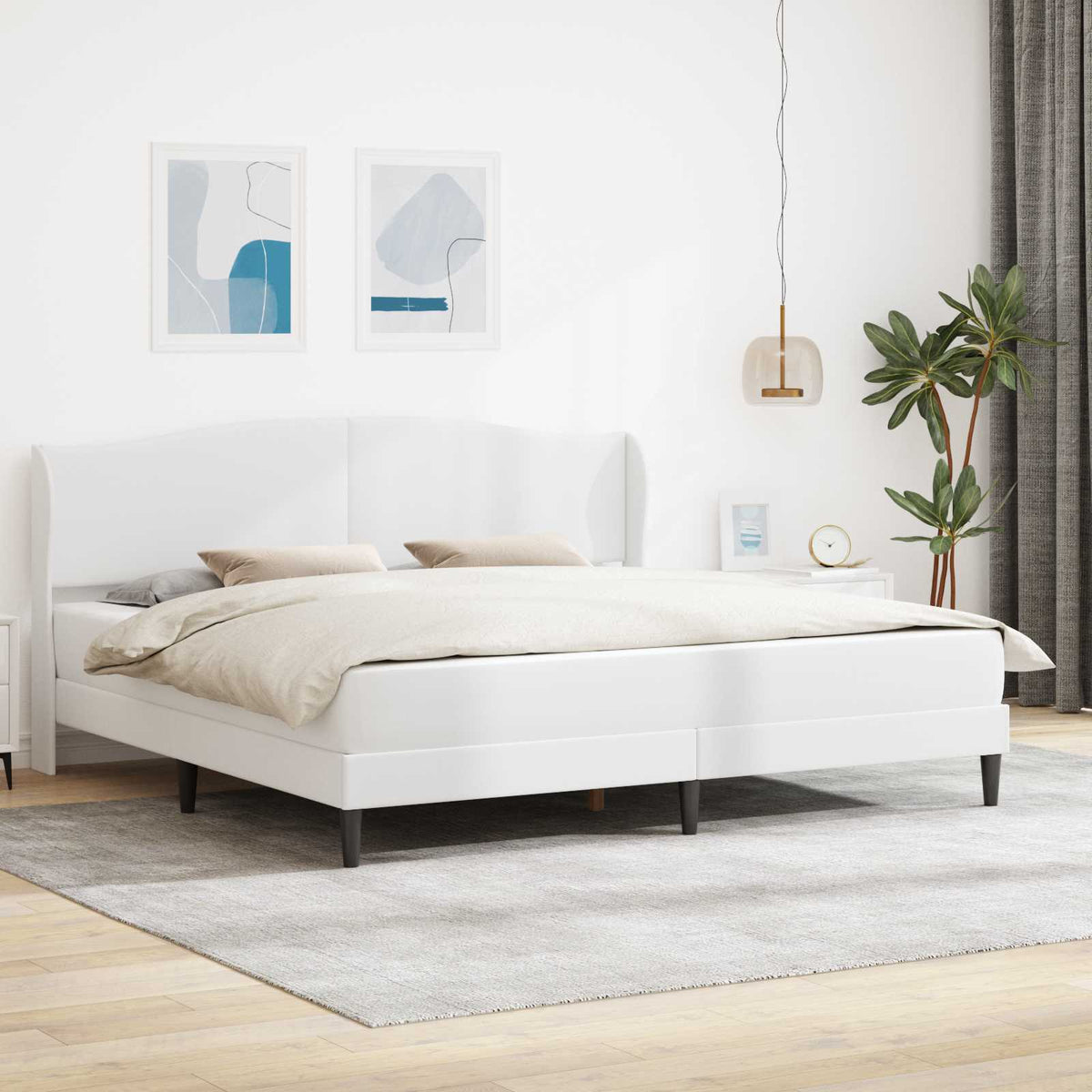 vidaXL Bed Frame with Mattress 90 x 190 cm Faux Leather
