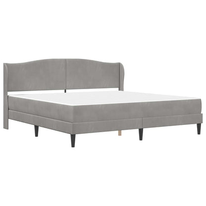 vidaXL Bed Frame with Mattress Light Grey 180 x 200 cm Velvet 3