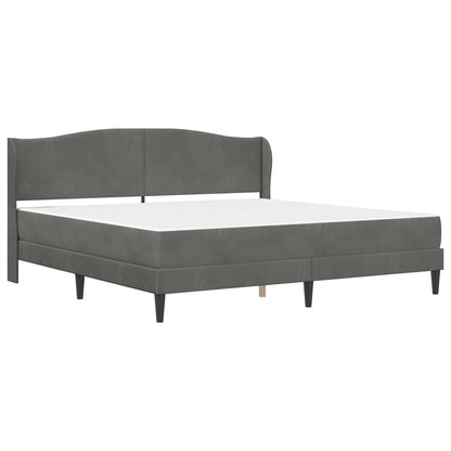 vidaXL Bed Frame with Mattress Dark Grey 180 x 200 cm Velvet 3