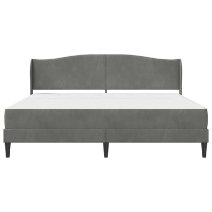vidaXL Bed Frame with Mattress Dark Grey 180 x 200 cm Velvet 6