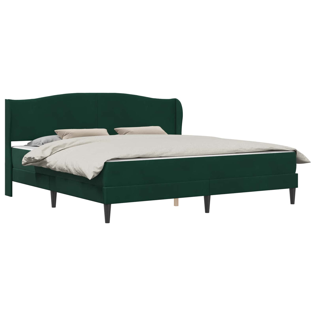vidaXL Bed Frame with Mattress Black 180 x 200 cm Velvet 2