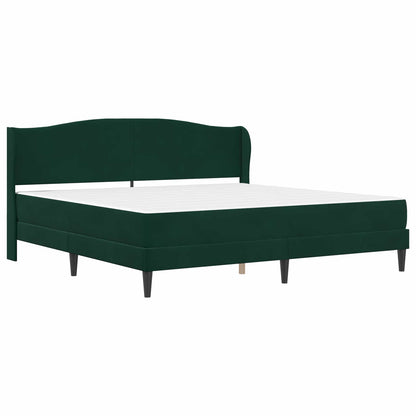 vidaXL Bed Frame with Mattress Black 180 x 200 cm Velvet 3