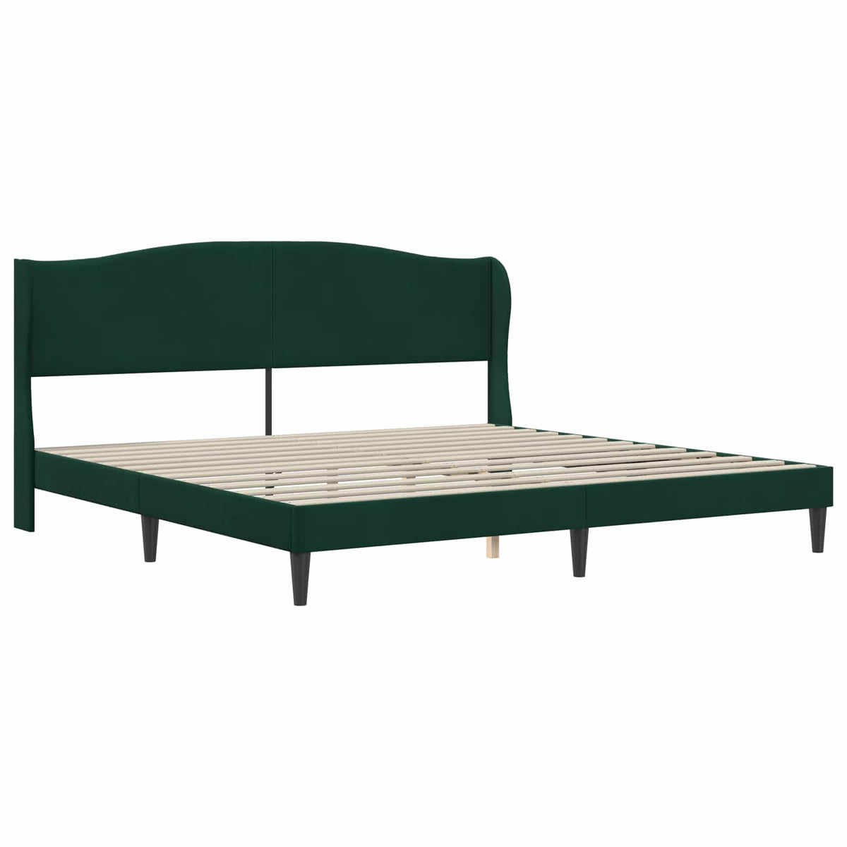 vidaXL Bed Frame with Mattress Black 180 x 200 cm Velvet 4