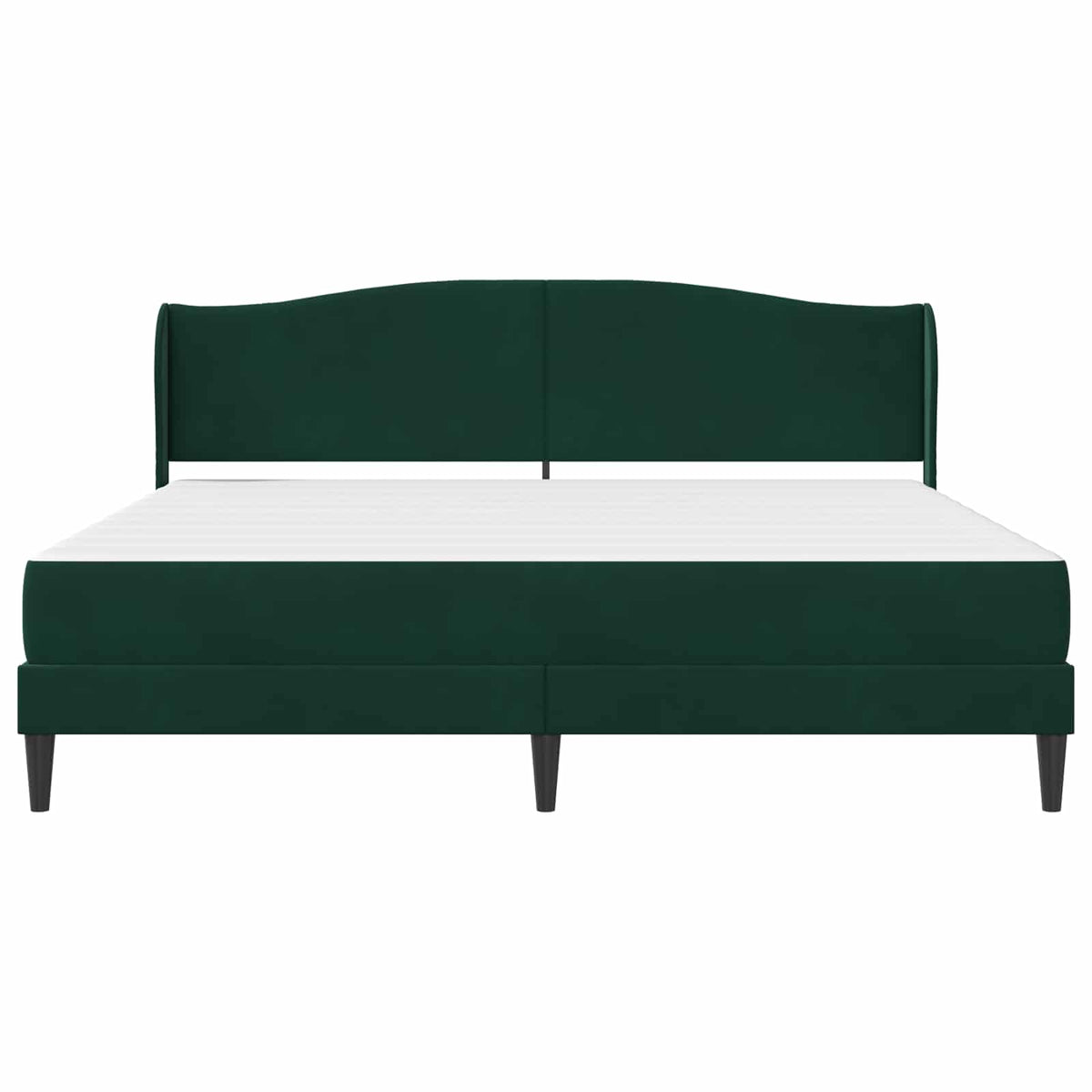 vidaXL Bed Frame with Mattress Black 180 x 200 cm Velvet 6