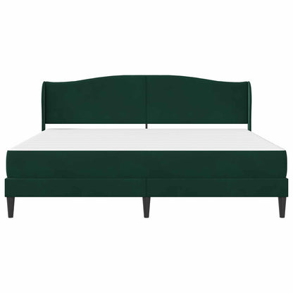 vidaXL Bed Frame with Mattress Black 180 x 200 cm Velvet 6
