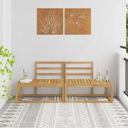 Outdoor Middle and Corner Sofa 2 Piece Whitewash 2x end