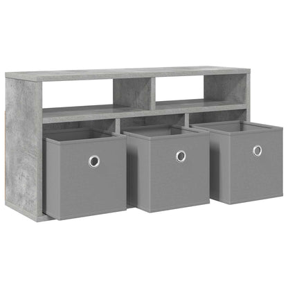 Lowboard with Drawer 72 x 22.5 x 38 cm Concrete grey