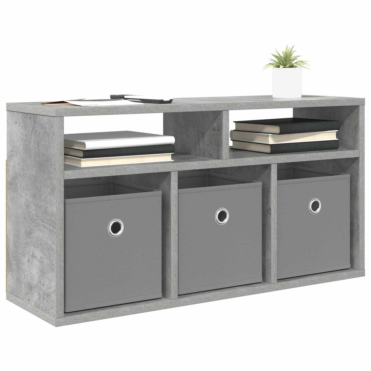 Lowboard with Drawer 72 x 22.5 x 38 cm Concrete grey