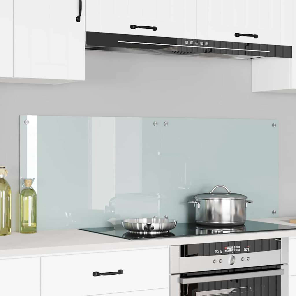 Kitchen Backsplash White 70 x 40 cm Tempered Glass 2 pcs Milk 70 cm 50 cm