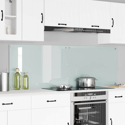 vidaXL Kitchen Backsplash White 70 x 40 cm Tempered Glass 2 pcs Milk