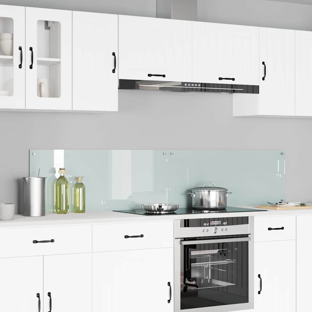 Kitchen Backsplash White 70 x 40 cm Tempered Glass 2 pcs Milk 100 cm 40 cm