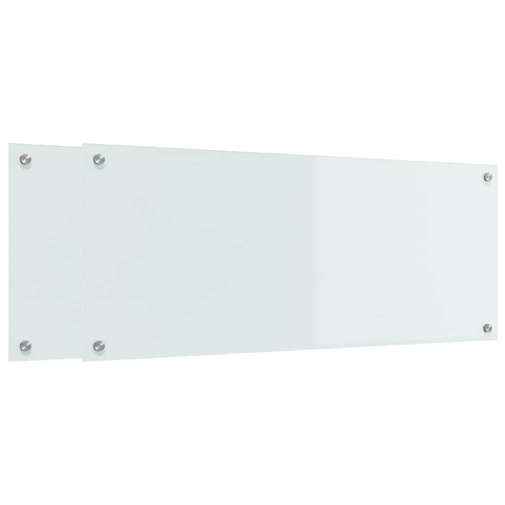 Kitchen Backsplash White 70 x 40 cm Tempered Glass 2 pcs Milk 100 cm 40 cm