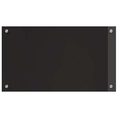 Kitchen Backsplash 70 x 40 cm Tempered Glass 2 pcs Black 70 cm 40 cm