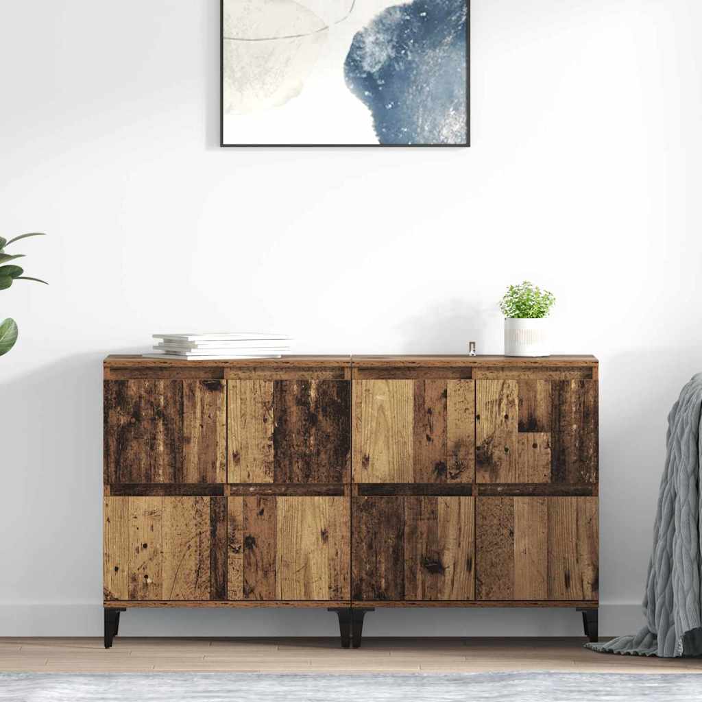 Sideboards 60x35x70 cm Engineered Wood 2 pcs Old wood