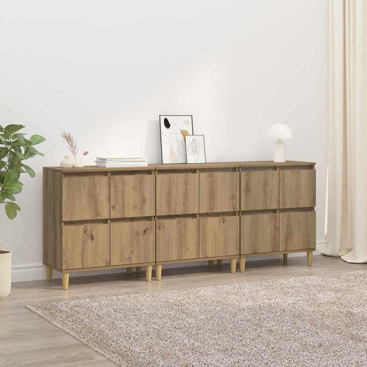 Sideboards 60x35x70 cm Engineered Wood 3 pcs Artisan oak