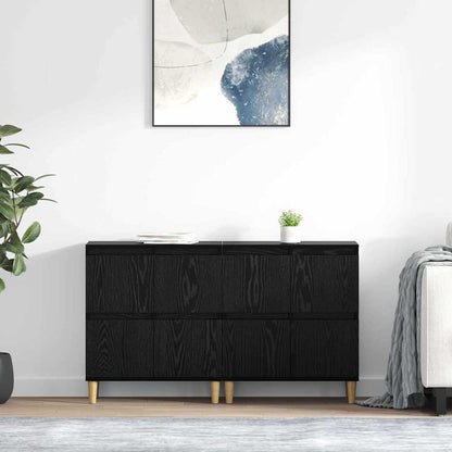 Sideboards 60x35x70 cm Engineered Wood 2 pcs Black oak