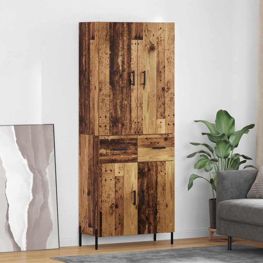 vidaXL Highboard 69.5x34x180 cm Engineered Wood 2 doors 2 drawers