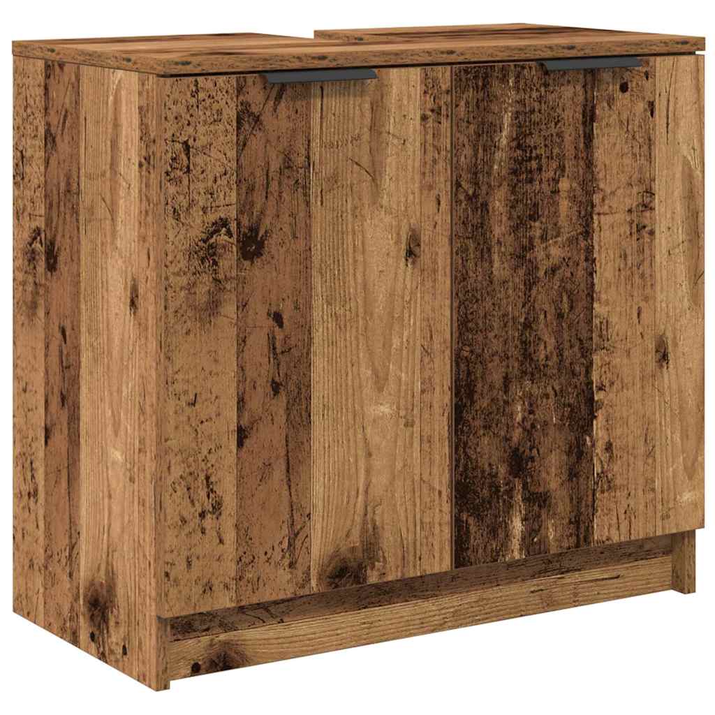 vidaXL Bathroom Cabinet Set 3 pcs Old Wood Engineered Wood 6